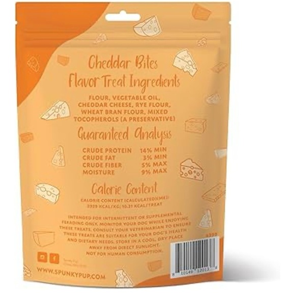 Spunky Pup All Natural Dog Treats Cheddar Bites - Picture 4 of 4